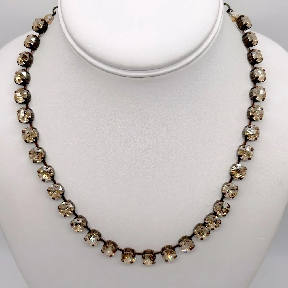 Sabika Peach Crystal in Copper Setting Necklace 2017